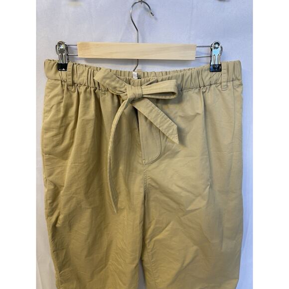 L'Academie Revolve Sadie Pant in Khaki Sz Small Waist Tie Ankle Straight Leg - Picture 2 of 9